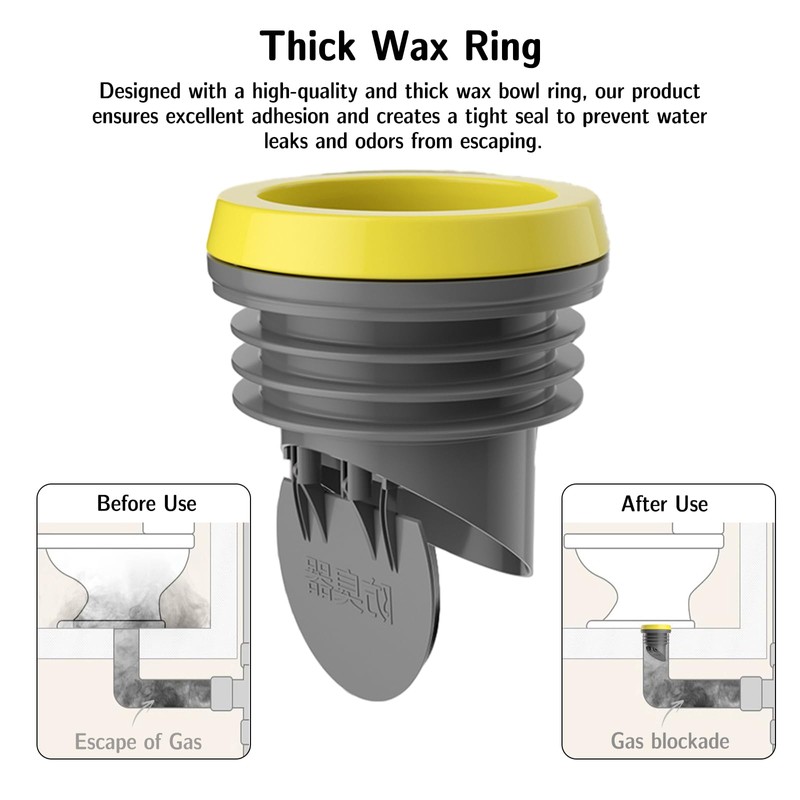 SAMIQU - 2 anillos de cera con válvula de prevención