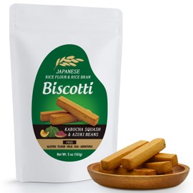Gluten Free Vegan Biscotti Cookies – Kabocha Pumpkin & Azuki Bean Almond Snacks Made in Japan | Takachiho Muratabi 5 oz (1 Pack)