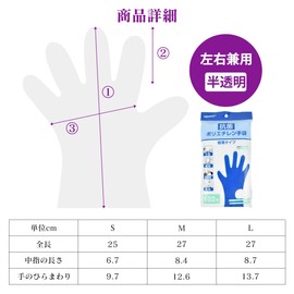 KIMINO Antibacterial Disposable Gloves, Food Sanitation Law Compliant, Durable Type, Tear Resistant, 204 Pieces, Large Capacity Pack, Hygienic for Cooking, Left/Right Use, Waterproof, Oil-Resistant