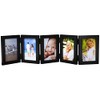 EXCELLO GLOBAL PRODUCTS Tabletop Accordion Frame: Holds Five 4x6 Photos