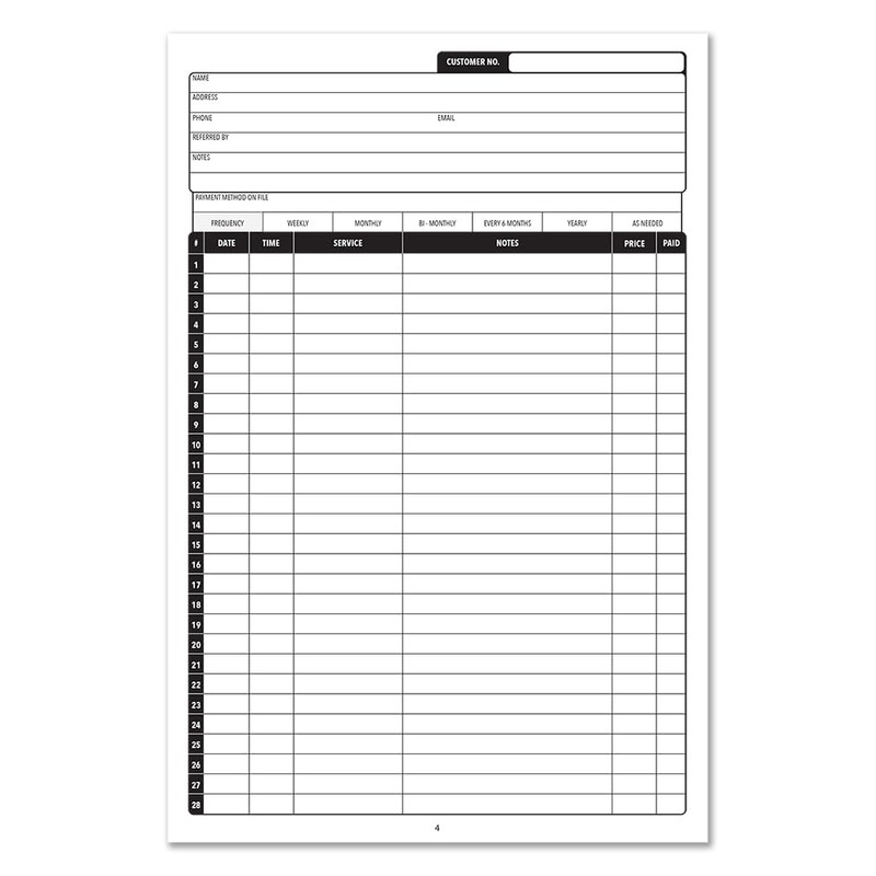 BookFactory Client Record Book/Customer Tracking Journal - 100 Pages 6''
