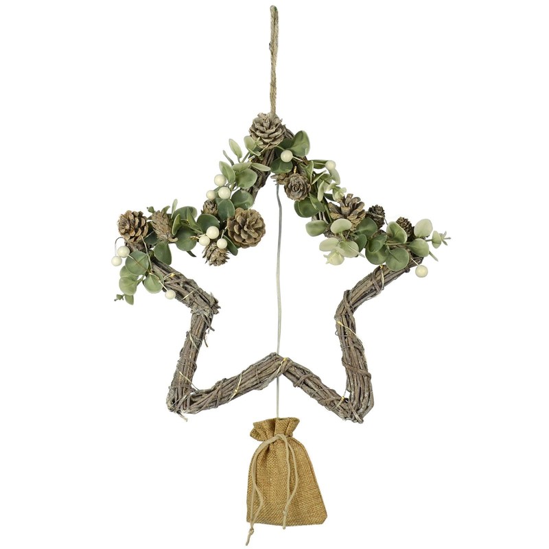 Mr Crimbo 30cm Twig Star With Cones