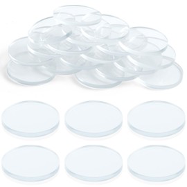 CustomyLife 20 PCS Glass Table Top Anti Slip Pads, 0.8" Non-Adhesive Clear Rubber Bumpers Round Table Protector Grippers to Keep Furniture Cabinet Door from Sliding