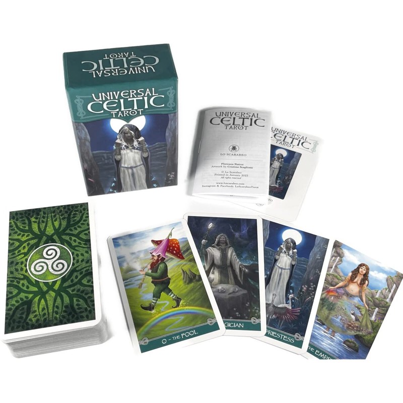 Tarot Cards, 78 Cards, Miniature Tarot Divination [Universal Celtic Tarot