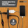 Iron Forge Cable 10 Ft 3 Outlets Black Extension Cord