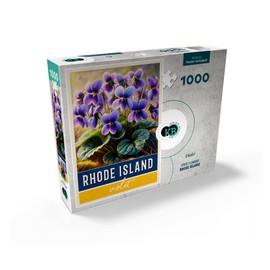 MyPuzzle State Flowers Series: Rhode Island, Violet - Premium 1000 Piece Jigsaw Puzzle for Adults