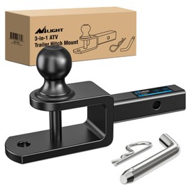 Nilight 3 in 1 ATV UTV Multi Hitch Mount with 1-7/8 inch Ball Hitch Rated 2000 LBS Fits 1-1/4 Inch Receiver Winch Strap Loop Rated 5000 LBS