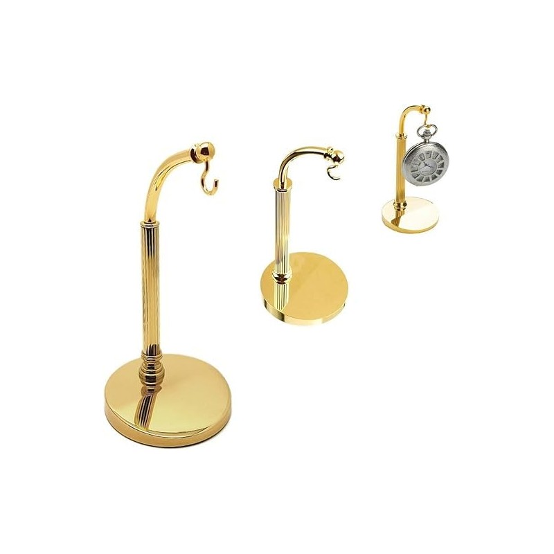 TAURISH Pocket Watch Display Stand - Half Arch Chrome, Brass
