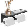 Double Toilet Paper Holder, Stainless Steel Tissue Paper Holder with