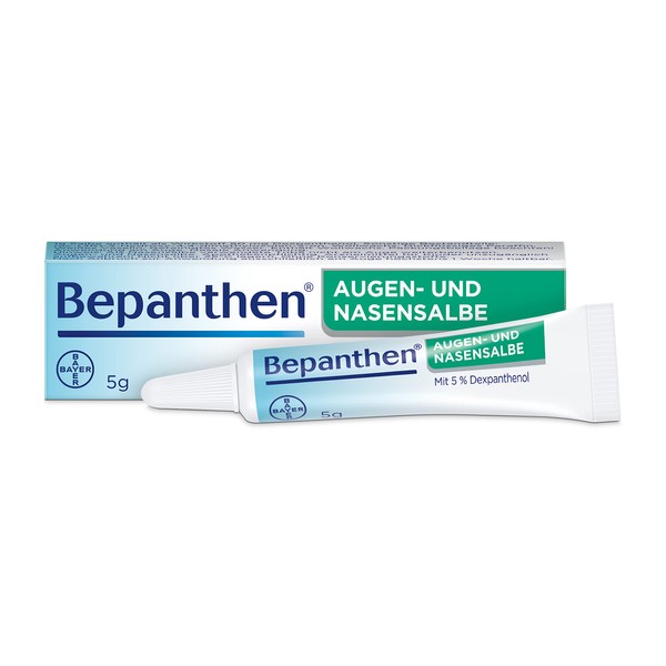 Bepanthen Eye and Nose Ointment for Gentle Healing of Sore Noses and Superficial Eye Damage 1 Packet 5 g