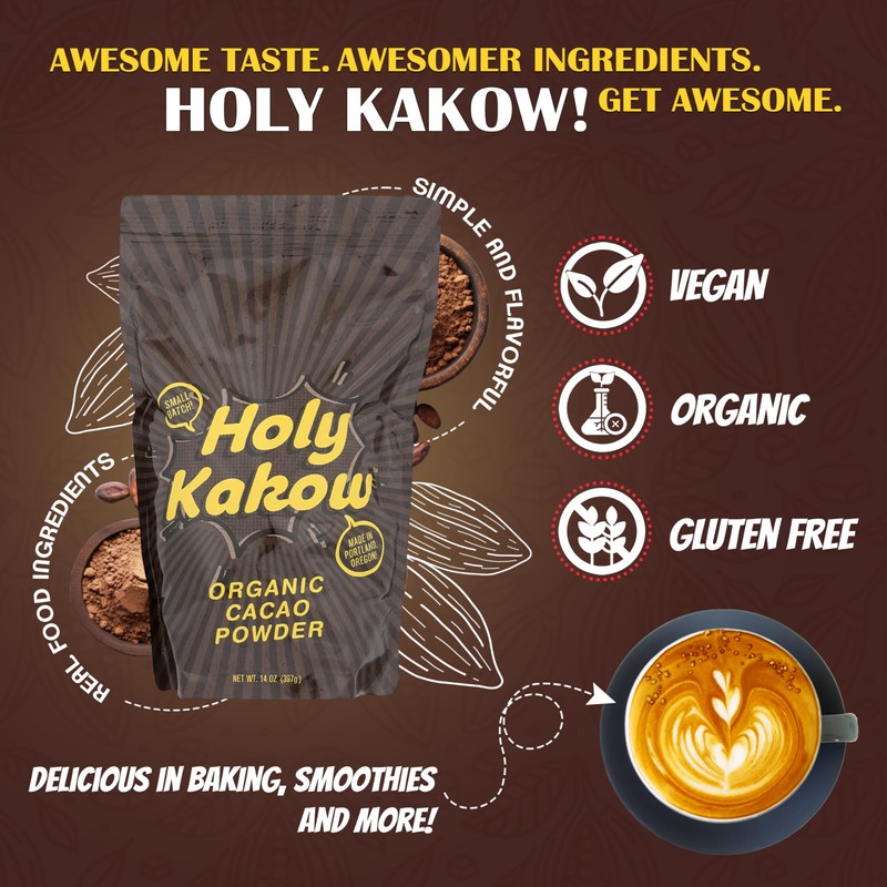 Holy Kakow Cacao Powder - Organic Cacao Powder, Cacao, Gluten