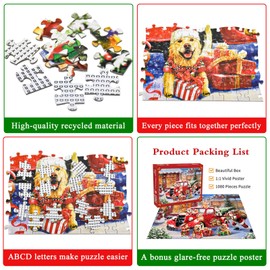 Christmas Jigsaw Puzzles for Adults 1000 Christmas Jigsaws 1000 Pieces for Adults Gifts (Happy Christmas)