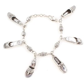 Brighton Silver Sandal Shoe Charm Bracelet