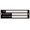 VIN Serial ID TAG Plate Data Blank CAR Truck HOT