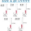 Assist Fishing Hooks 420 Stainless Steel with Red Braided Line