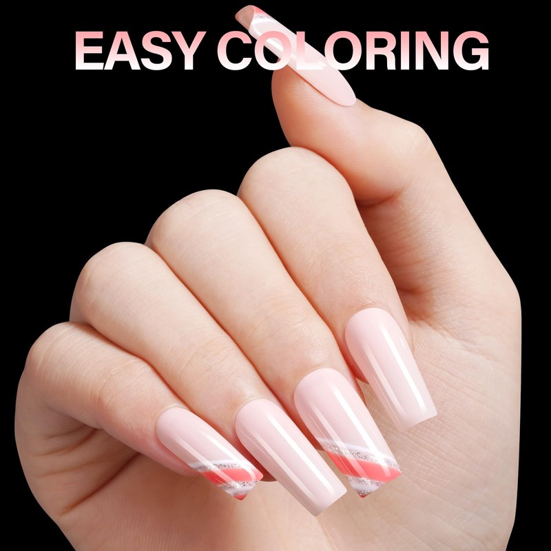 AILLSA Medium Square Nail Tips Soft Gel Full Cover Half