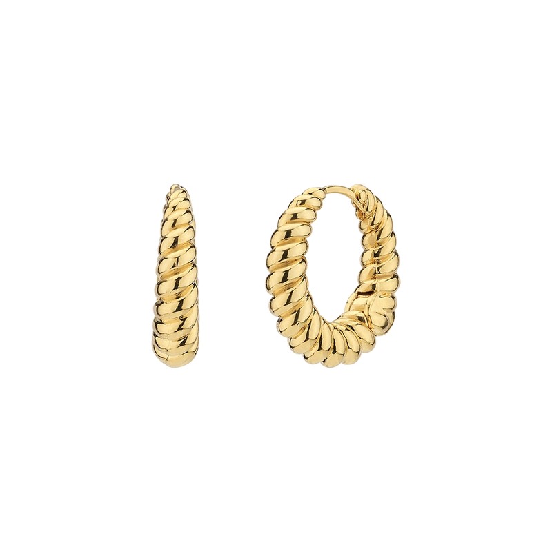 Gold&Deer 14K Goldfield Waterdrop Croissant One-Touch Earrings Yellow Gold /