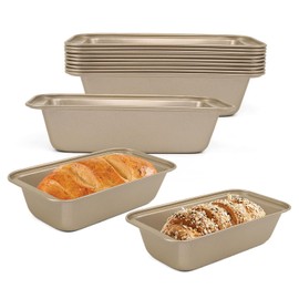 Mini Loaf Pans,12 Pack Loaf Pan for Baking Bread, Non Stick Small Banana Bread Tins 10 x 5.1 x 2.5 Inches, Carbon Steel Meatloaf Pan for Oven, Ideal for Baking Cakes, Tiny Loaf Tins, and Bread