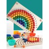 Wooden Peg Board Beads Game Educational Rainbow Clip Beads Puzzle