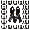 CRAFFANCY 100 Pcs Black Ribbon Pins, Memorial Ribbon in Forever