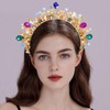 YBSHIN Rhinestone Headband Gold Crystal Hair Band Pearl Hair Hoop