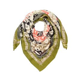 camel active Women's Fashion Scarf in High-Quality Cotton Modal Mix, Green