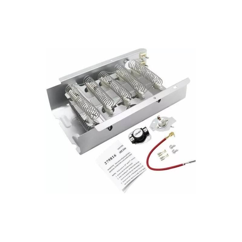 Whirlpool Kenmore W10724237 Dryer Heating Element With Thermostat - NEW