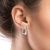 Soul-Cats 1 pair of rectangular hoop earrings made of stainless