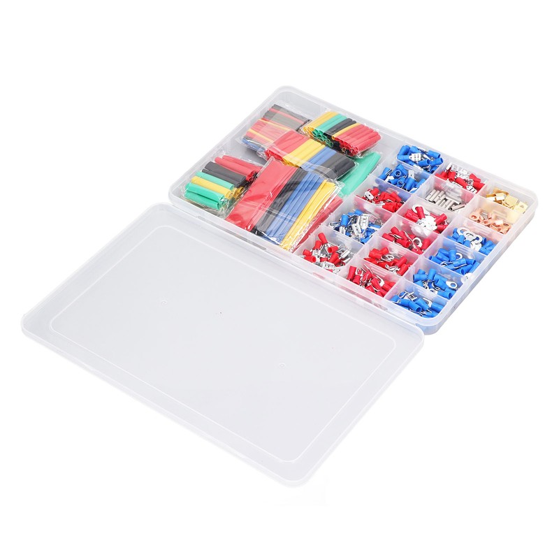 678PCS Cold Pressed Terminals Kit Rubber Electrical Insulated Terminals Assortment