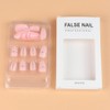 24pcs Short Almond French Pink Gradient False Nails Press On
