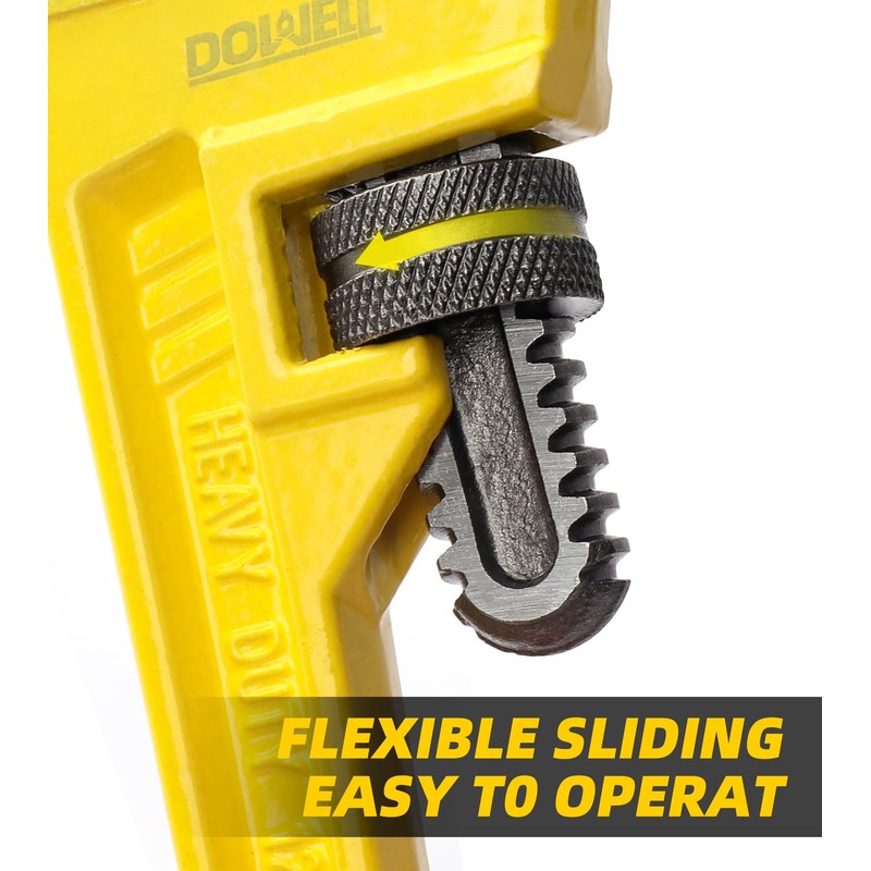DOWELL 18” Pipe Wrench for Various Pipe Maintenance, Comfortable Grip