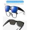 Br'Guras Oversized Fit Over Sunglasses Wear Over Glasses with Polarized