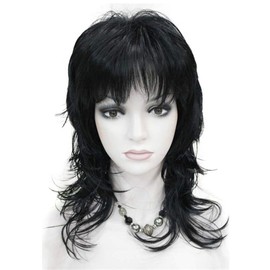 Lydell Long Wavy Wig Shaggy Layered Classic Wigs with Bangs for Women Blonde
