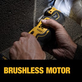 DEWALT 20V MAX XR Oscillating Multi-Tool Cordless, Variable Speed Brushless Motor Multitool with LED Light, Extended Runtime, Includes Two Wood Cutting Blades, Tool Only (DCS356B)