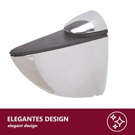 Euro Tische 8 x Shelf Brackets Chrome-Plated Glass Shelf Brackets - Sturdy Shelf Brackets for Glass and Wooden Floors - Includes Mounting Material - Metal Wall Bracket - Shelf Brackets in Various