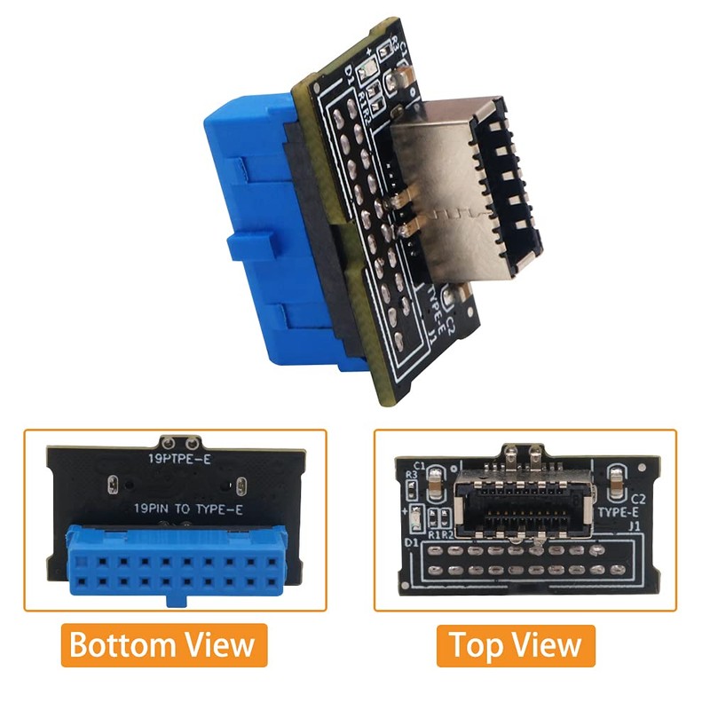 LeHang Vertical USB 3.1 Front Panel Socket Key A Type
