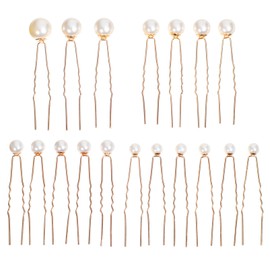 Frcolor Hair Accessories, Pearl, Hair Pin, U, Hair Ornaments, 5 Types, Set of 18, Wedding Ceremonies, Hair Accessories, Graduation Ceremonies, Recitals, Women's, Girls, Hair Clips, Pearl, White