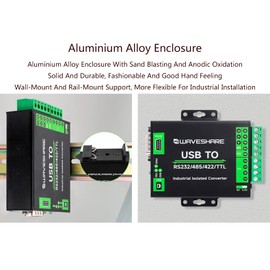 USB to RS232/485/422/TTL Converter with FT232RNL Chip, Industrial Isolated USB Adapter with Multiple Protection, Support Multi Devices and Android, Windows 11 / 10 / 8.1 / 8 / 7, Etc Multi System