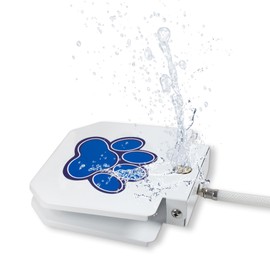 Poofzy Dog Water Fountain Step On, Outdoor Dog Water Sprinkler for Large Dogs, with Upgrade Copper Valve Set, Easy to Use, Fresh Water to Drink (Blue)