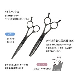 [PF] DEEDS Japanese Shears Professional Manufacturer GDZ Black Titanium Scissor 6.0 Inch for Hairdressers Hair Cutting Professional