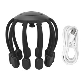 Electric Scalp Massager 5 Modes 10 Gears Meridian Dredging Stress Relief Head Massage Machine Black