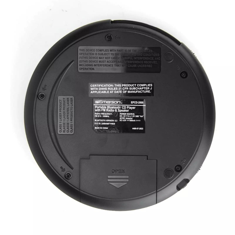 Emerson Portable Bluetooth CD Player w FM Radio and 20
