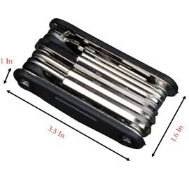 YIKANGHENG Hex Keys and Sleeve Sets, 16 In 1 Stainless Steel Metric Multi Function Inner Hexagon Spanner, Socket and Screwdriver for Household and Repairing (1)