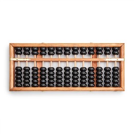 Black long Di fang Digital Standard Abacus-28.5cm-Professional 13-Column Soroban Calculator (Functional and Educational Tool) Vintage-Style Chinese Wooden Abacus.