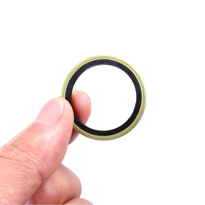 Glarks 180Pcs Dowty Bonded Seals Washers Assortment Set for Automotive,