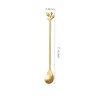 Long Handle Ice Tea Spoons Set Ice Cream Leaf Spoon