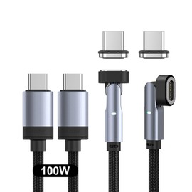 N. NETDOT 100W Magnetic Charging Cable,Fast Charging & Data Transfer USB-C to USB-C Cable for Smartphones,Tablets,Earphones etc. - 3.3ft / 2 Pack