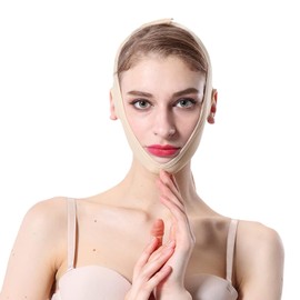 DZQUY Cinturones De Tonificación Facial Reductor Línea Facial Antiarrugas Levantamiento Vendaje Elasticidad Ajustable Reutilizable Y Transpirable Regalos San Valentín para Mujeres,L