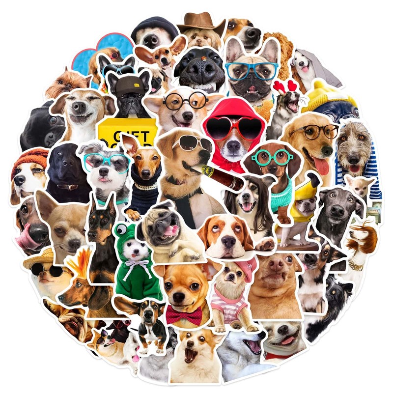 50 Humorous Dog Meme Stickers Cute Animal Puppy Funny Stickers