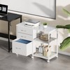 Maihail 3 Drawer File Cabinet with Wheels Rolling Printer Stand